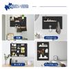 Pegboard, Perforated, 300*400mm, 25mm Hole Pitch, Wall-Mounted, Magnetic, Tool Storage, DIY, Decorative, Kitchen, Office, Bathroom (Black, 3 Panels)