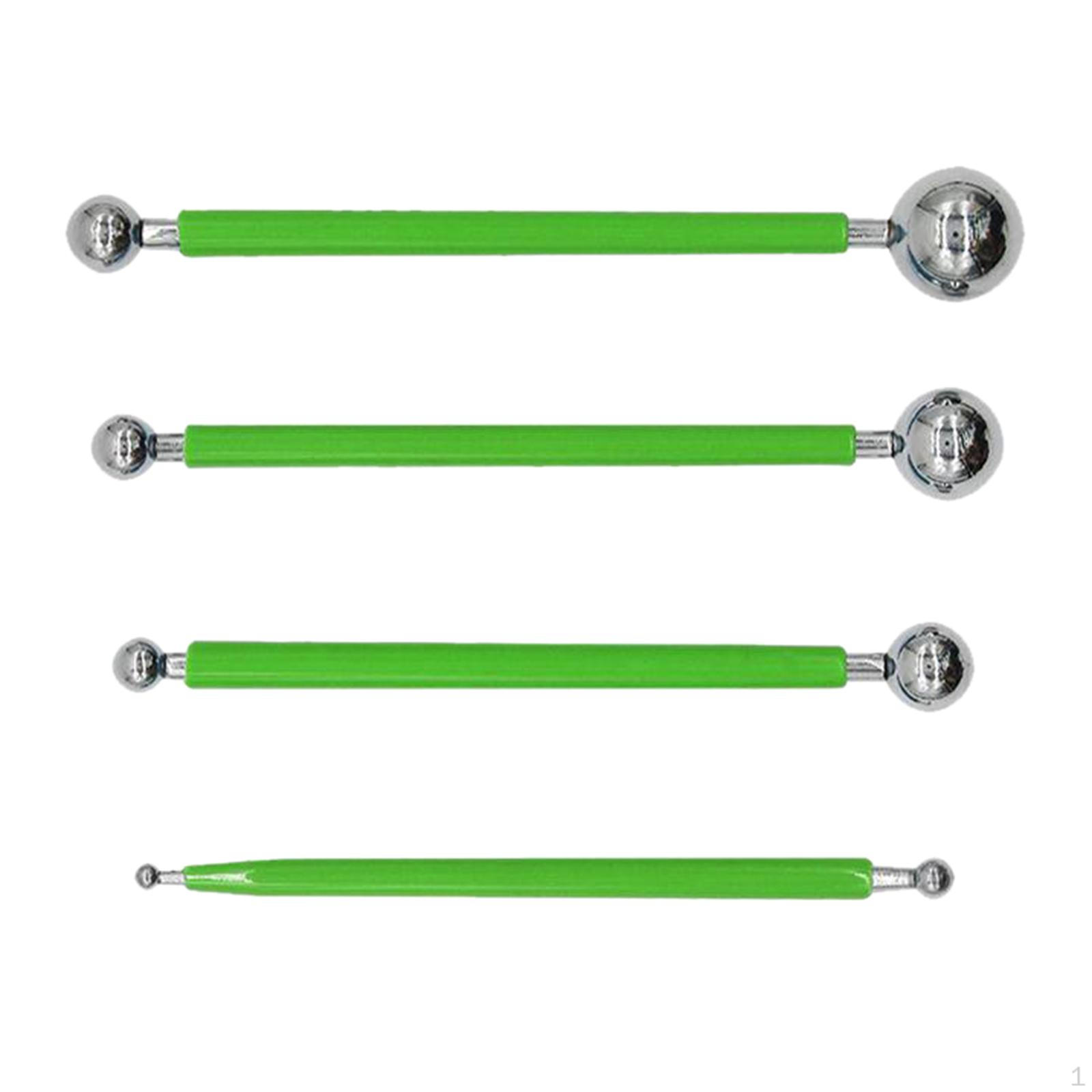 

Набір інструментів для моделювання різьблення, 4 шт., набір полімерної глини - зелений