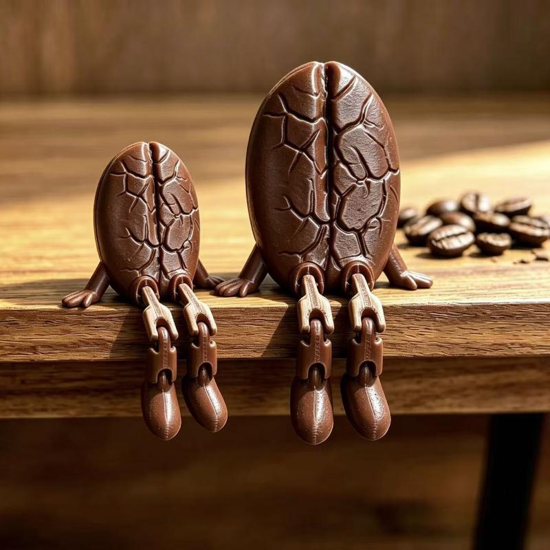 Artikulierte Kaffee-Figuren, Niedliche Kaffeetasse & Kaffeebohne Schreibtischdekoration, Fidget-Spielzeug Für Kaffeeliebhaber, Heim- oder Büro-Dekorationen