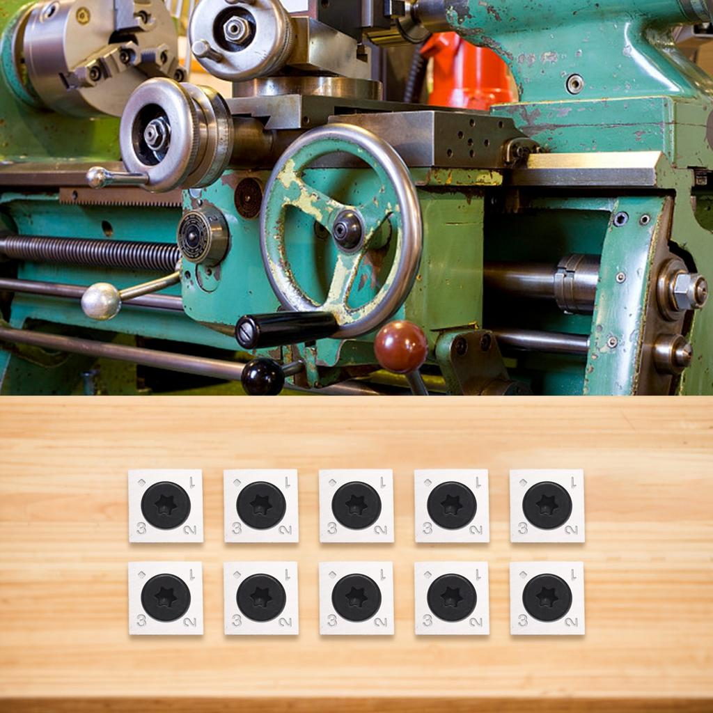 10 Stück Quadratische Hartmetall-Werkzeugeinsätze 14mm für Holzbearbeitung und Hobelmaschinen mit Spiralmesserwelle