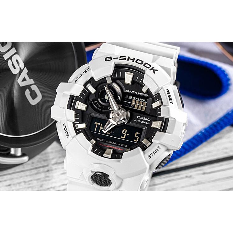 CASIO G SHOCK Theme Collection Quartz Movement Resin Strap Watch Men's Watches Black Dial GA-700-7A