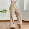 Autumn Winter Women's Trousers Streetwear Drawstring Casual Slim Pants Solid Versatile Warm Trousers Female Clothing