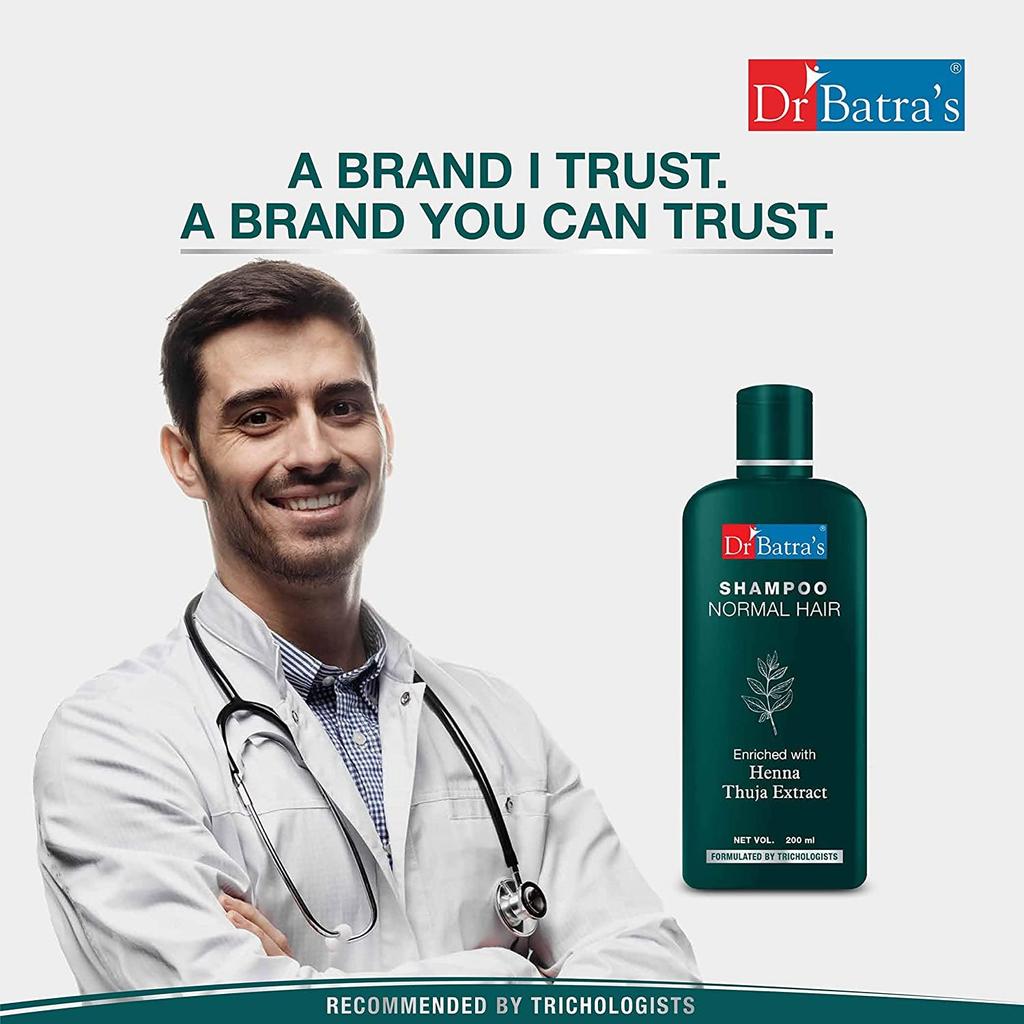 Dr Batra's Nourishing Shampoo For Dry Hair With Gentle Cleansing Formula, Daily Use Care For Adults, Paraben Sulfate Free, 200 Ml