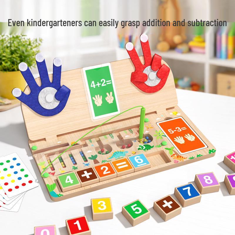Children s Magnetic Wooden Abacus Game: Color Sorting & Counting Educational Toy