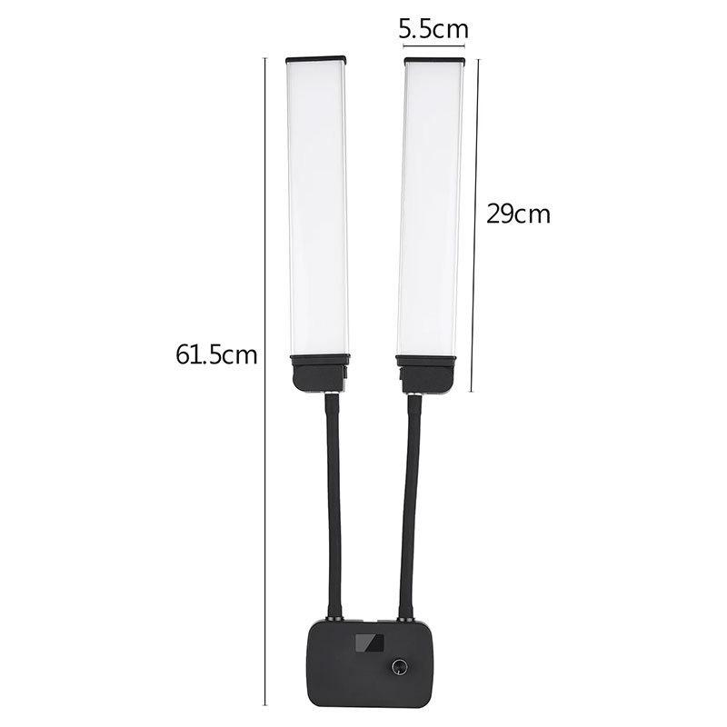 Dual-Arm LED Fill Light with Beauty Filter for Tender Skin Whitening