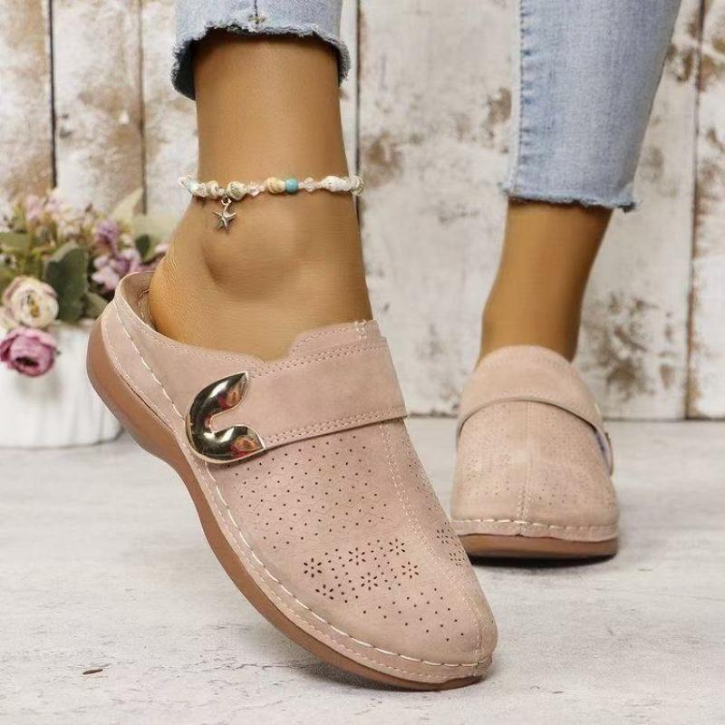 New Chic Womens Wedge Sandals - Effortless Slip-On Platform Shoes with Comfort Cushioning for Casual Style Wedge Slippers