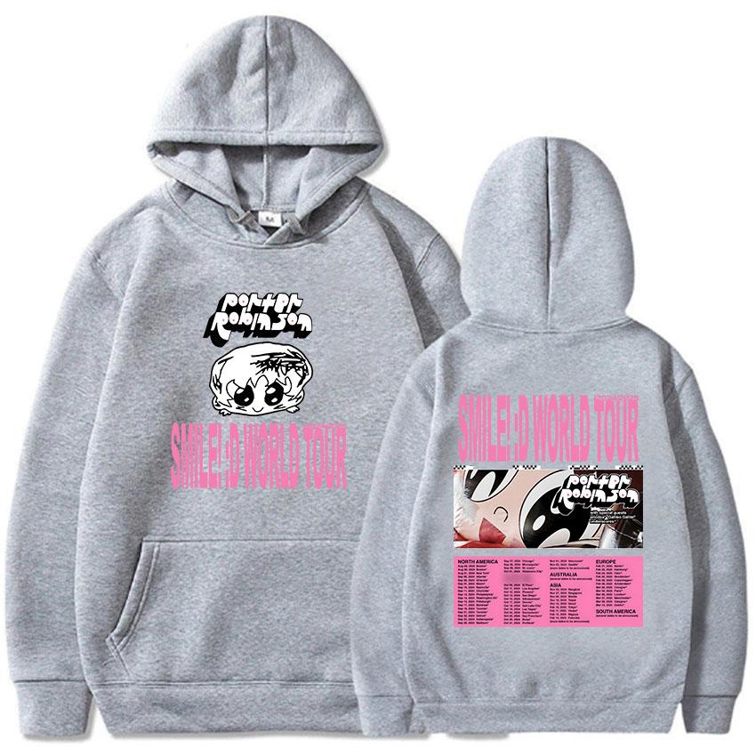 Women Clothes Porter Robinson Smile World Tour Hoodies Sudaderas Para Mujer Long Sleeve Graphic Printing Sweatshirts