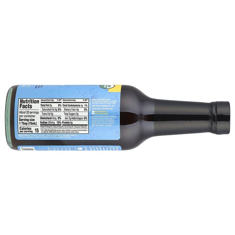 Coconut Aminos, Garlic, 10 Fl Oz (296 Ml)