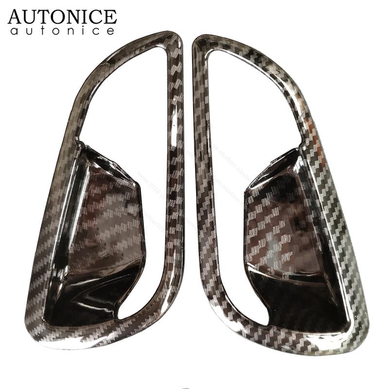 4pc Carbon Fiber Color Door Handle Bowl Cover for Ford Focus 2015 2016 2017 2018 ST RS MK3 an Version LEFT HAND SIDE ABS