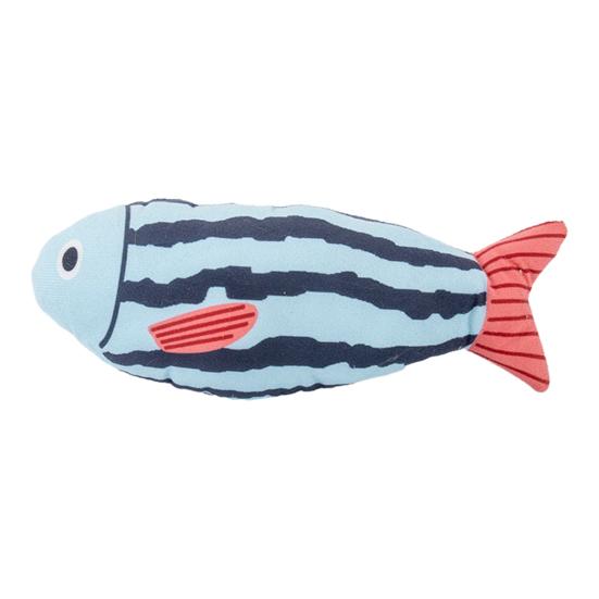 Plush Pet Chew Toy Squeaky Fish Interactive Cat Kicker Toy Soft Stuffed Animals Teething Toy for Indoor Dogs Cats And Kittens