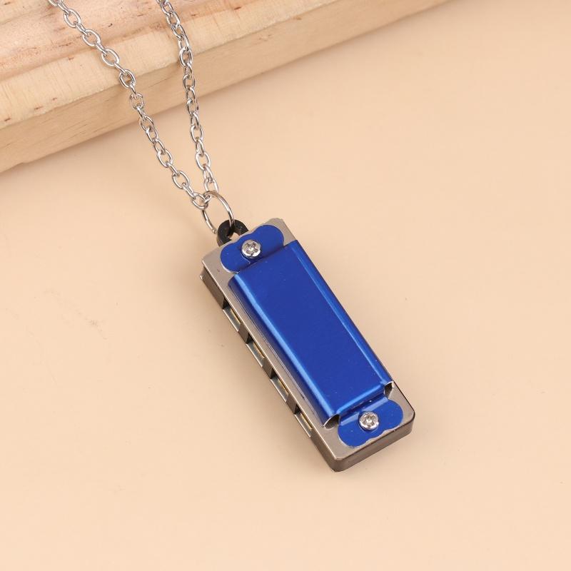 4-Hole 8-Tone Mini Necklace Harmonica Musical Instrument Toys For Kids Children'S Elementary School Entrance Music Toy Gift