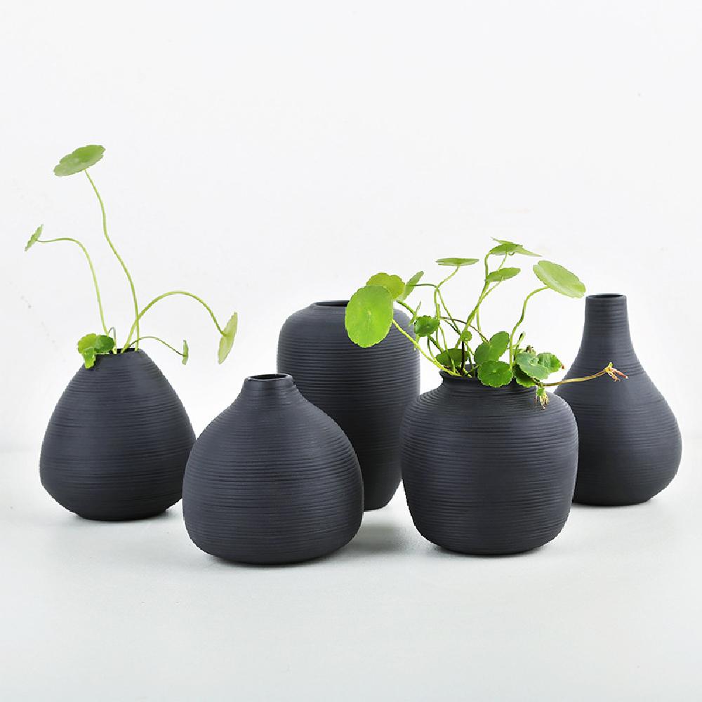 Małe ceramiczne wazony, prosty wystrój domu, dekoracja salonu, doniczki na suche kwiaty, rękodzieło, wazony hydroponiczne