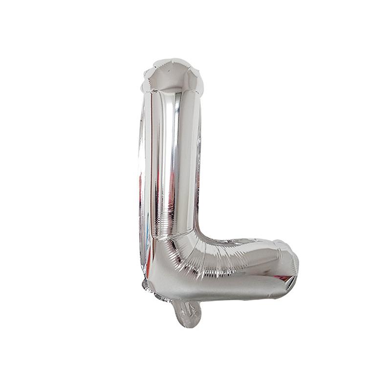 1/26Pcs 16 Inch Alphabet Foil Balloons Silver Aluminum Letter Balloons Reusable Decor Wedding Birthday Party Events