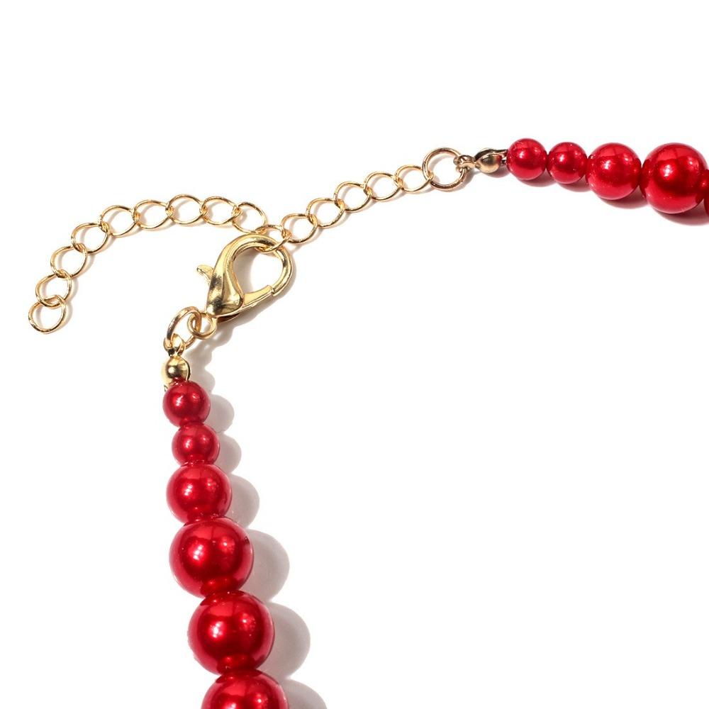 Elegant Large Pearl Necklace Set Exaggeration Neck Jewelry Big Ball Beads Chain Choker  Wedding