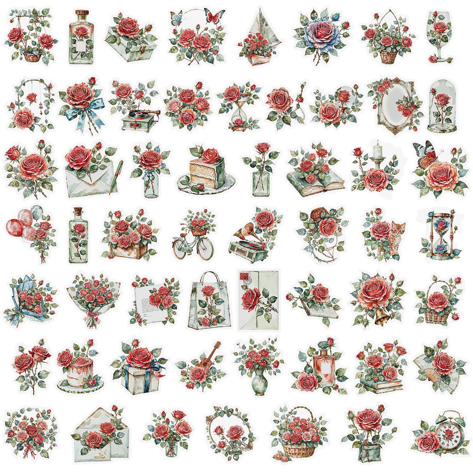 50 Листов Двусторонних Прозрачных Стикеров для DIY Журнала One Size