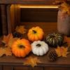 4 Pcs Faux Pumpkin Decorations for Halloween Easter Indoor Home Mantel Shelf Table Centerpiece