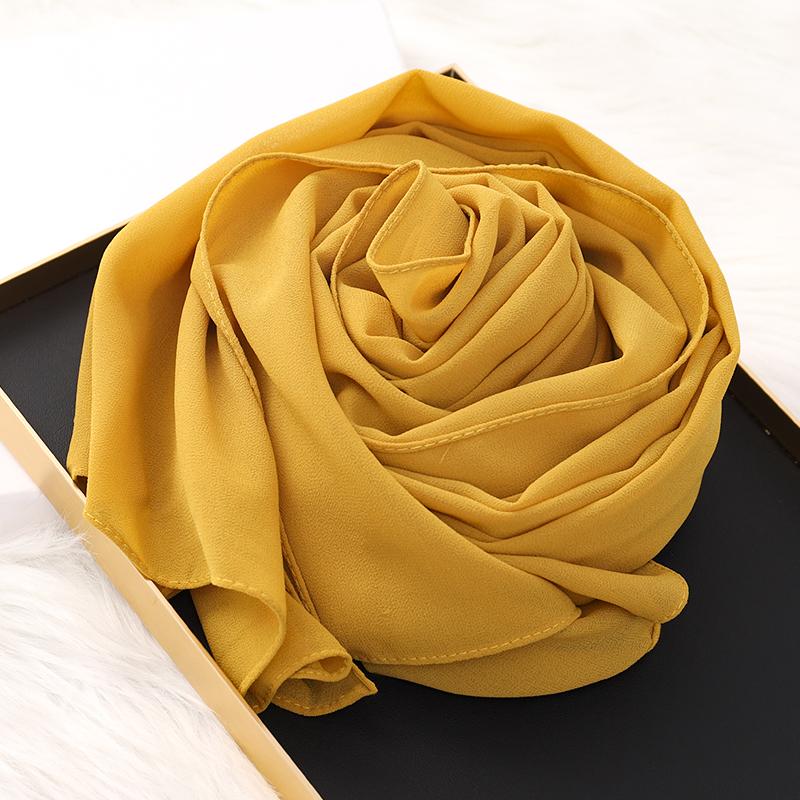 Muslim Hijab Scarf With Zipper Plain Bubble Chiffon Ready To Wear Veiled Hijab Wrap Solid Shawls Headscarf Turban Ramadan