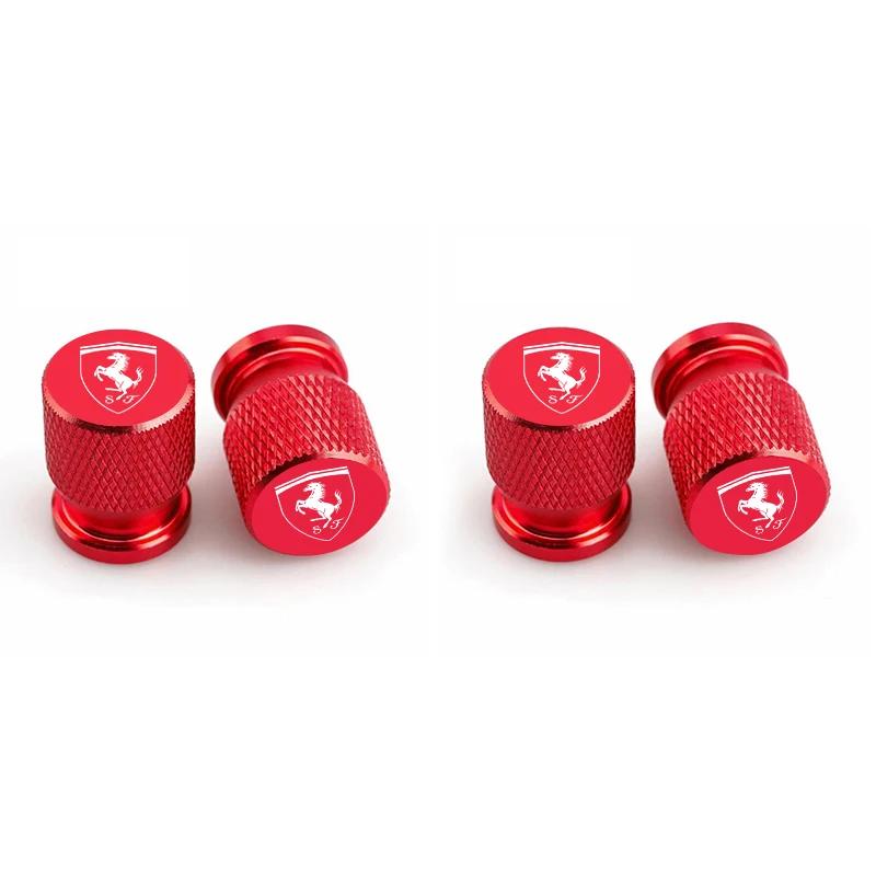 Alloy Car Tire Wheel Theftproof Cap Air Valve Stem DustProof Case Cover For Ferrari Roma 488 Portofino Roma Spider SF90 Sticker JG3