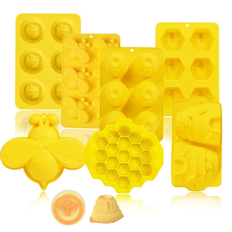Silikonové formy na fondán řady Bee, formy na mýdlo, hliněné formy na pěnu, formy na kuchyňské pečivo, silikonové formy na pečení