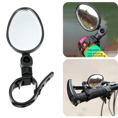 Bicycle Rearview Mirror 360 Degree Rotation Auxiliary Convex Mirror MTB Handlebar Mount Bike Rear View Mirror Cycling Accessory
