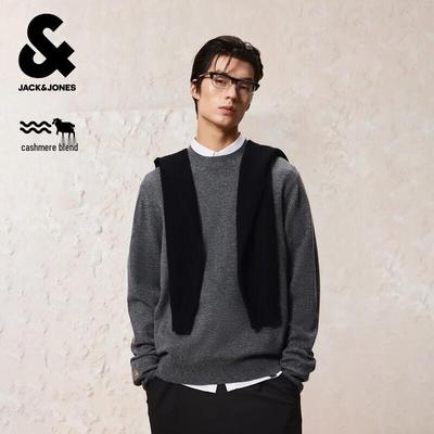 Men's Merino Wool & Cashmere Blend Crew Neck Sweater