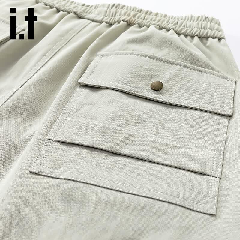 izzue it Men's Multi-Pocket Cargo Shorts