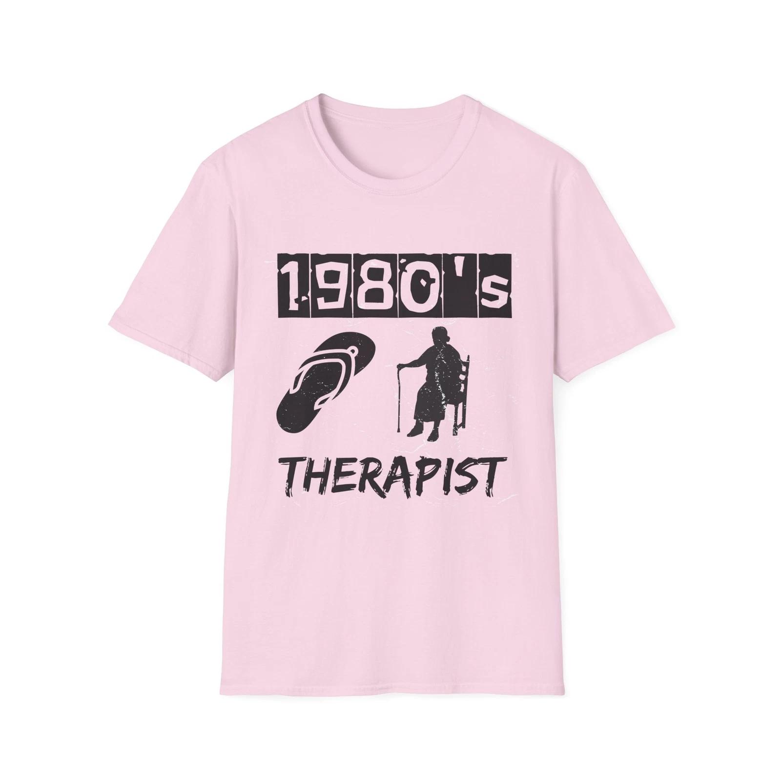 Funny 80 s T-Shirt - Retro Therapy Humor, Grandma Flip Flop, Unisex Tee Gift M