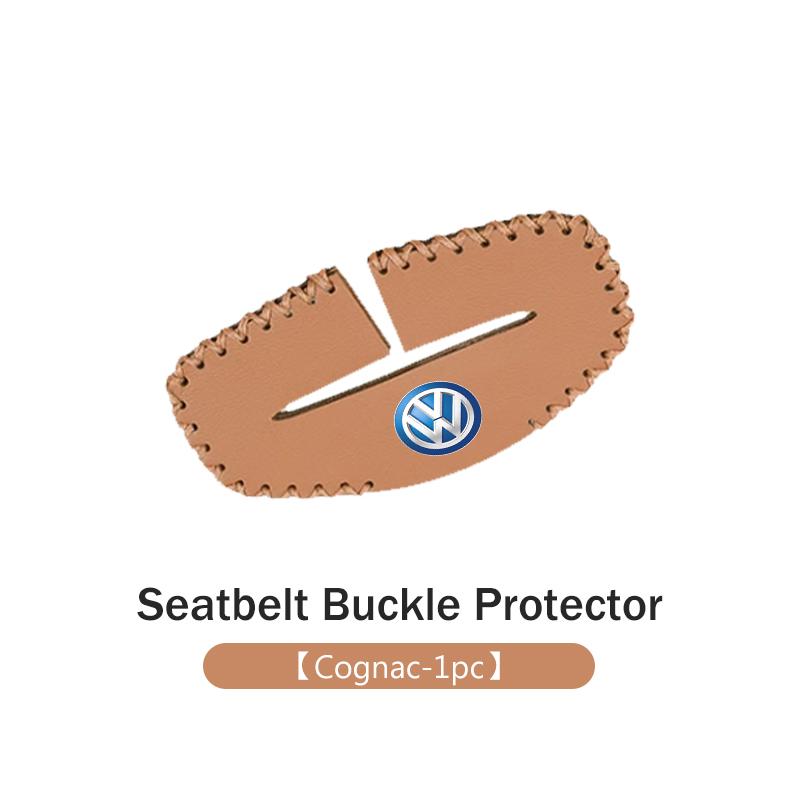 WET1 Car Seatbelt Buckle Protector Leather Anti Scratch Interior Guard For Volkswagen VW Passat Golf 4 5 6 Tiguan Polo Scirocco Jetta