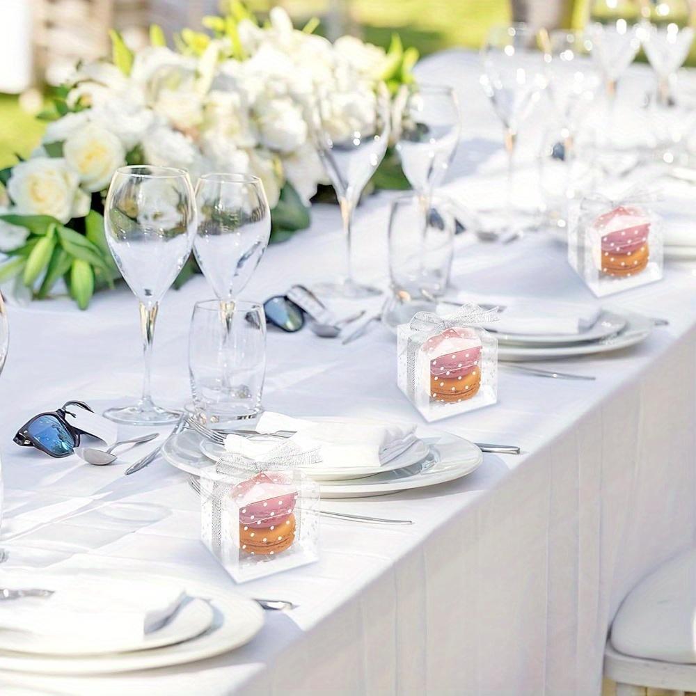 25 Stück Mattierte Geschenkboxen Weiße Punkt-Leckerliboxen Gastgeschenk-Würfelboxen für Hochzeitsdusche, Geburtstagsfeierzubehör, Schmuckherstellungs-, Ausstellungs- und Verpackungszubehör