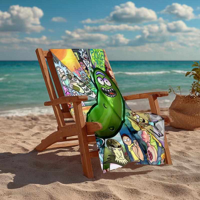 Rick and Morty Fashion Beach Towel: Ideal for Summer Adventures Soft, absorbent and quick drying suitable for swimming and bathing