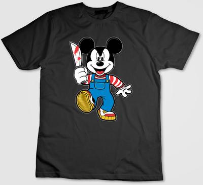 Famous Funny Mickey Mouse Figure,Short Sleeve T Shirt Men / Woman H329
