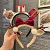 Festive Gingerbread Man & Antler Headband for Women and Children - Christmas Gift Box Decoration
