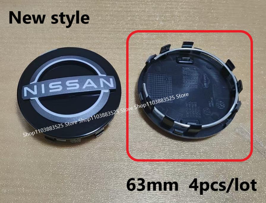 54/63mm New Style 4pcs Wheel Center Hub Caps for Nissan Almera Nismo Sylphy Sentra Versa Altima Rogue Tiida GTR Xterra Qashqai