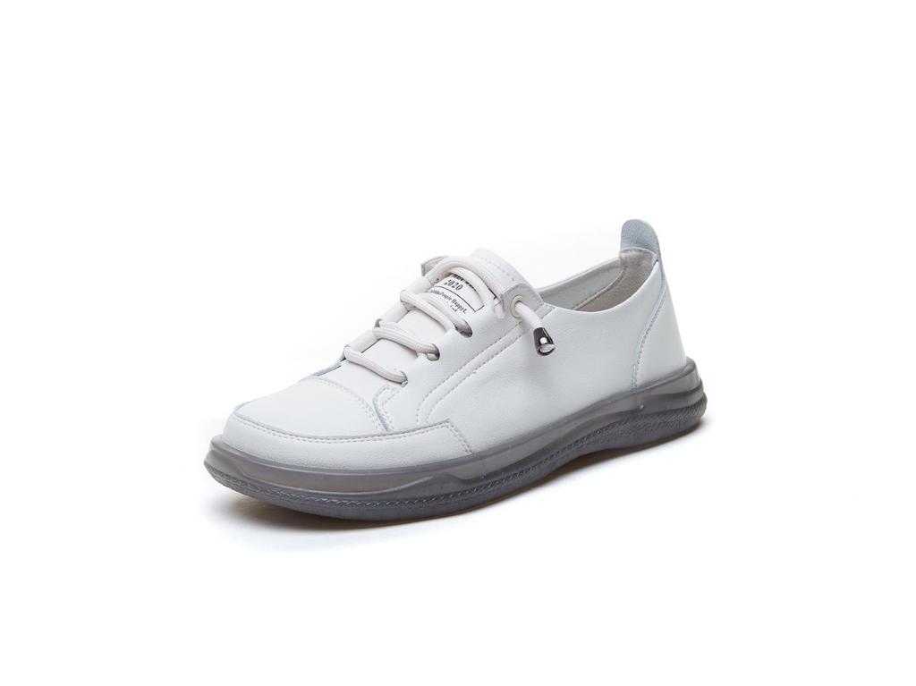 Women's Genuine Leather White Slip-On Shoes - 2025 Casual Soft Sole Flats
