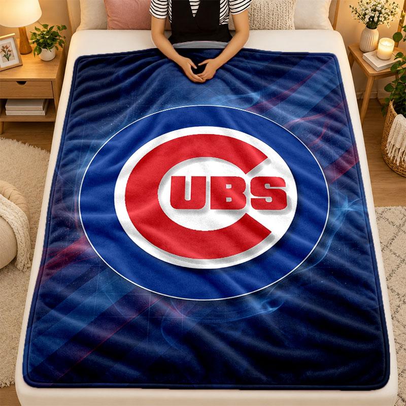 Flannel BlanketChicago Cubs Warm Soft Throw Blanket for Indoor Sofa Bed Living Room Use