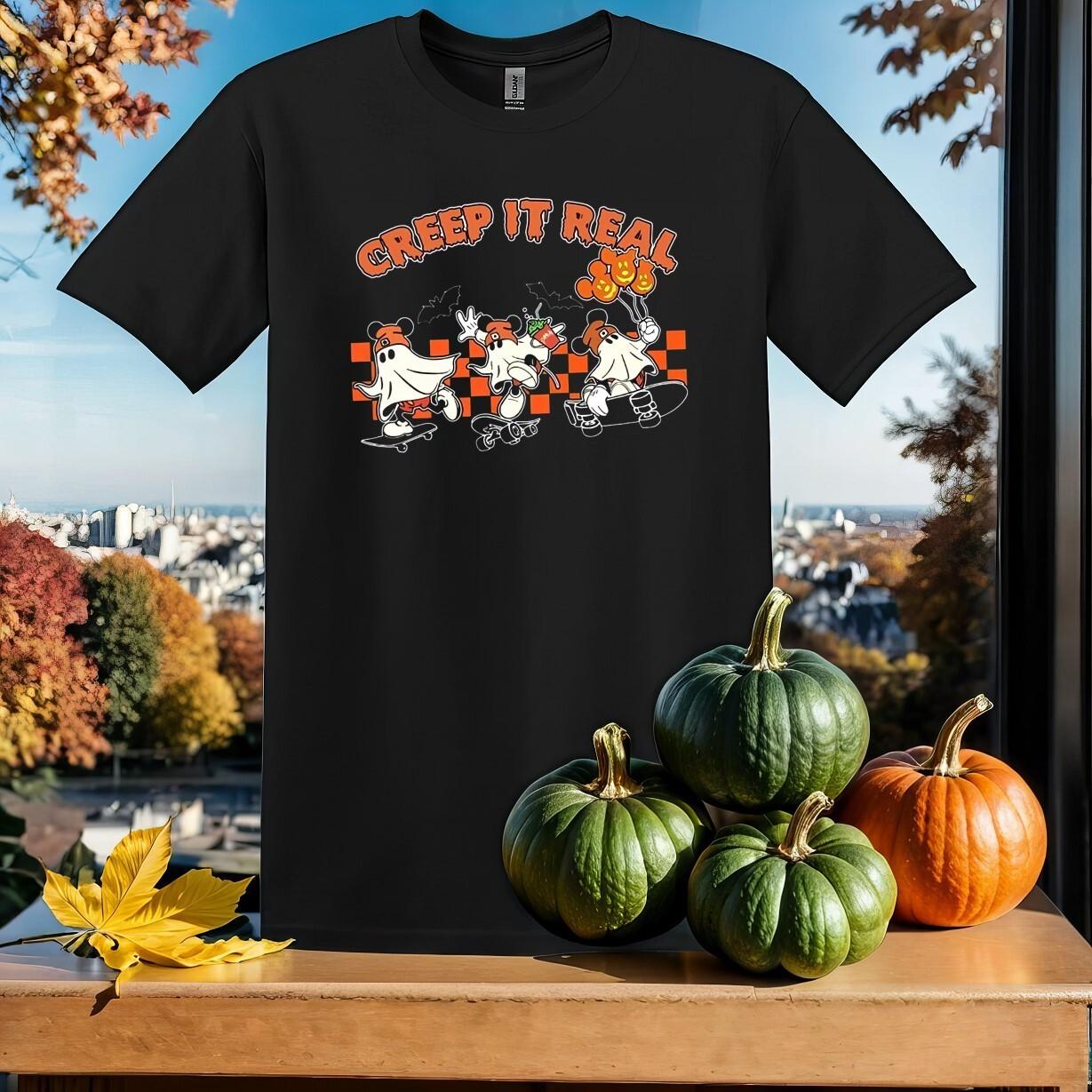 Creep It Real Mickey Ghosts T-shirt T shirt Men Women Unisex Tshirt SY46 S