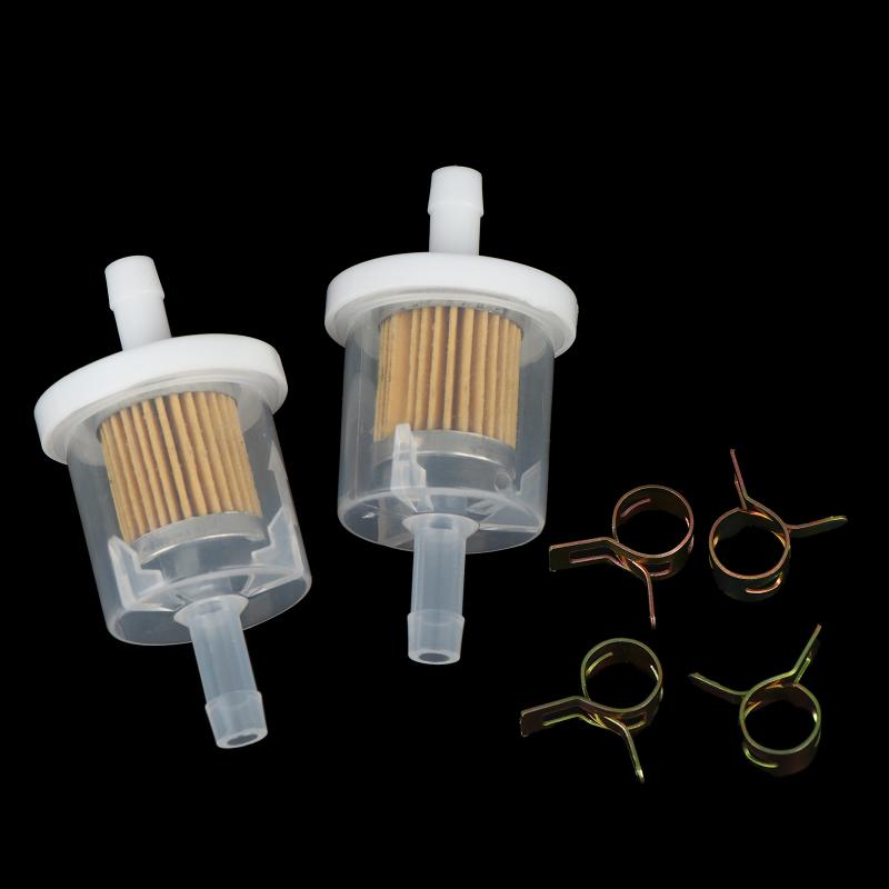 2Sets Of 5/16 Inch Universal Fuel Filters With 8 Pieces Of 14mm Hose Clamps Gas Inline Fuel Filter Replacement For Motorcycl Fuel Filters5
