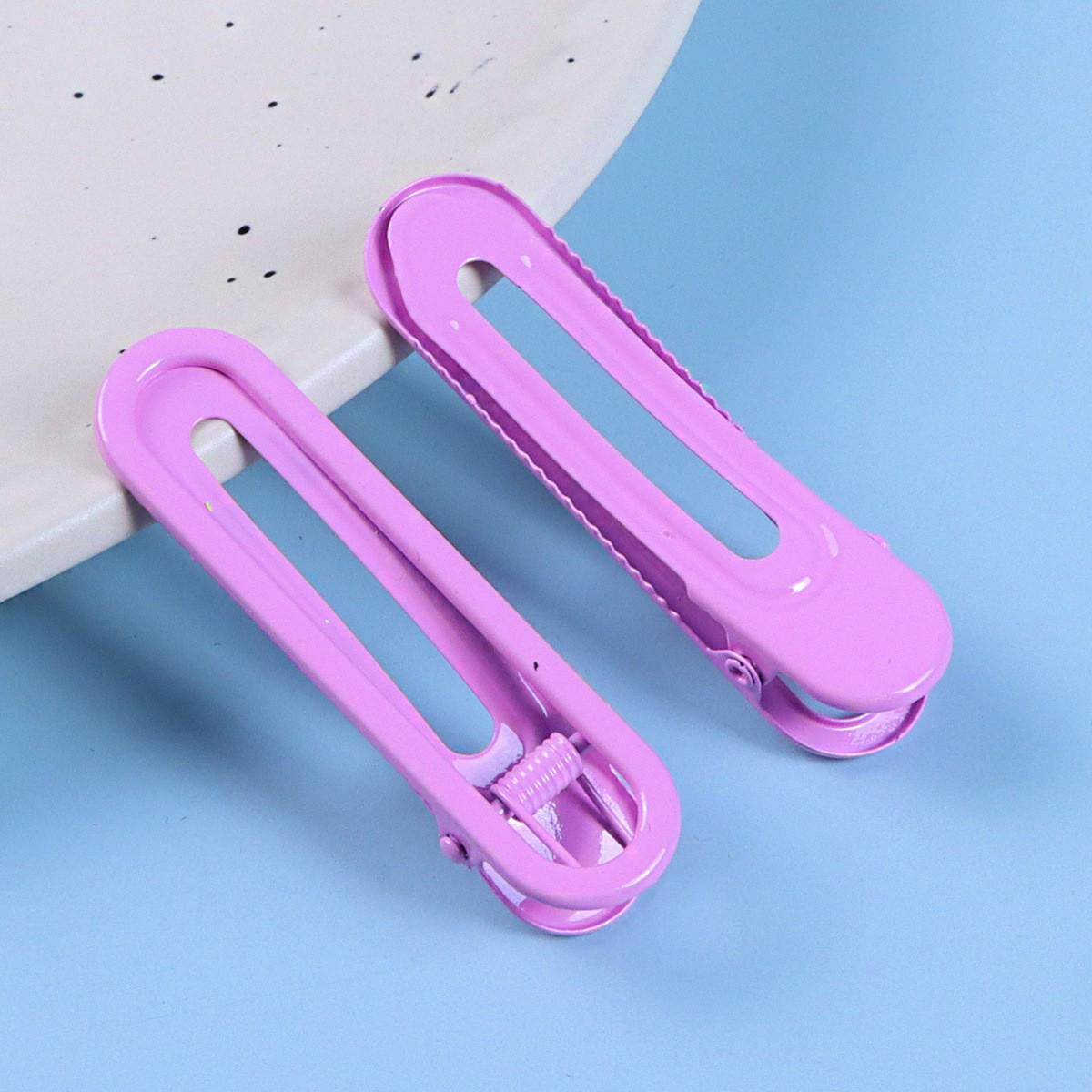 Glossy Oval Duckbill Hair Clip – Seamless Bangs & Side Styling Accessory for Women