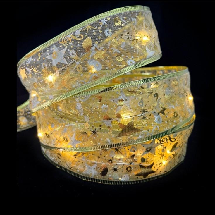 Christmas Led Ribbon Lights With Battery Box For Tree Decor And Festive Scene Lighting