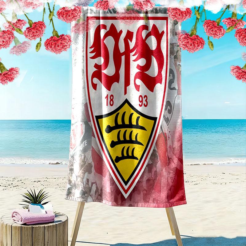 Stuttgart Power Print Beach Towel, Large Soft Quick Dry Towel for Beach Camping Swimming