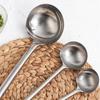 ZISIZ Stainless Steel Chef Wok Spatula & Ladle Set with Wooden Handle