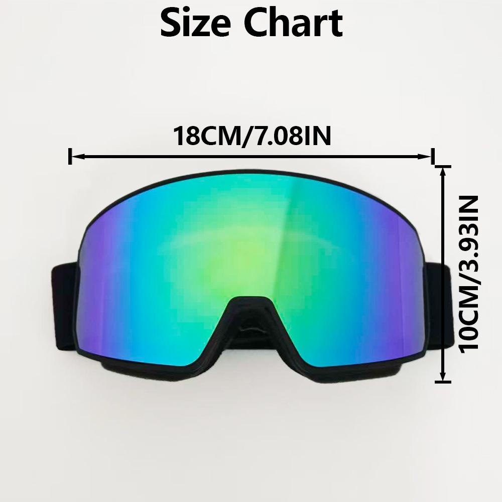 New ski goggles equipment, large cylindrical lens goggles, double-layer anti-fog, for mountaineering and snow activities, suitable for nearsighted