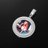 European Hip Hop Zircon Inlaid Photo Pendant Necklace - Customizable Jewelry