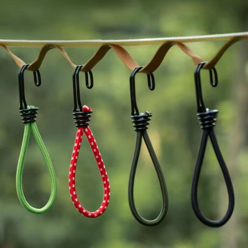 5 Haken Kordelzug Elastisches Seil Schnallen Starke Tragfähigkeit Weit verbreitet Outdoor Zeltseil Markisenzeltklammern Campingzubehör