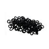 RuiMi Highly Elastic Cuticle Muscle Trumpet Scrunchies for Girls, Cute Hair Strings (Set of 100), Black