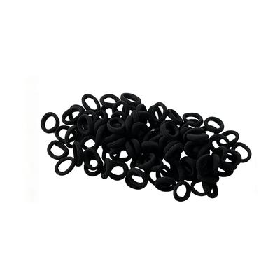 RuiMi Highly Elastic Cuticle Muscle Trumpet Scrunchies for Girls, Cute Hair Strings (Set of 100), Black