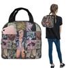 Roze P!nk Cool Zanger Country Muziek Geïsoleerde Lunchtas voor Vrouwen Kinderen Lekvrije Voedseldozen Thermische Lunchbox Draagtas