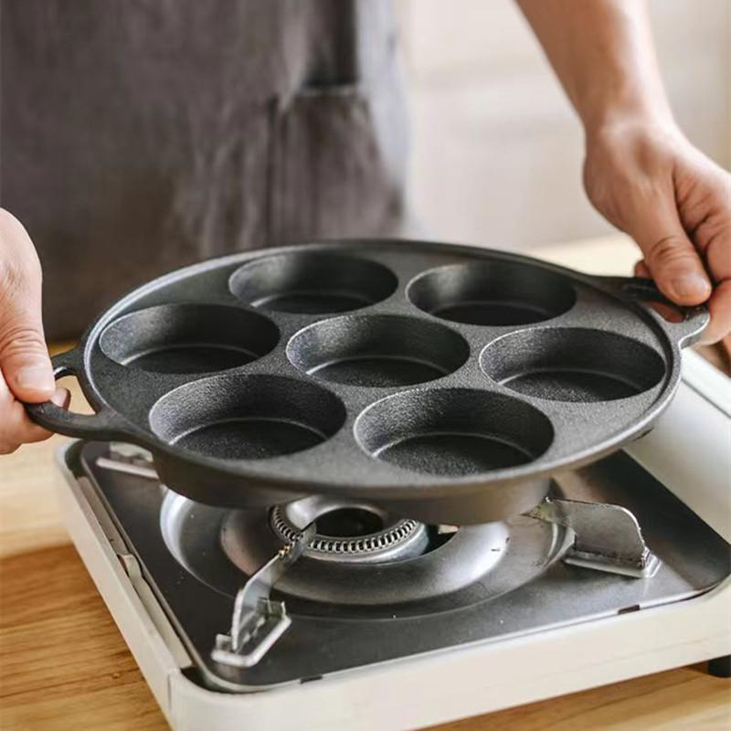 Non-Stick Cast Iron Egg Burger Mold & Dumpling Pan