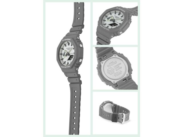 Casio Ceas G-SHOCK GA-2100HD-8AJF Seria HIDDEN GLOW Cadran gri luminos 45,4 mm