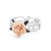 Retro Women Rose Flower Openwork Carved Finger Ring Party Jewelry Birthday Gift